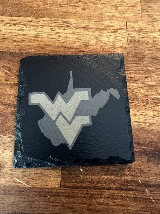 Laser etched slate coasters